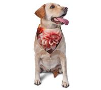 Beautiful Colorful Flowers Dog Bandana Pet Scarf Accessories for Small Medium Dogs Cats Photo Prop, Triangle Pet Bandanas Adjustable Puppy Bib Washable Dog Kerchief Puppy Neckerchief