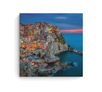 Beautiful Colourful Cityscape on The Mountains Over Mediterranean Sea Poster Decorative Painting Canvas Wall Art Living Room Poster Bedroom Painting Wall Art Picture Print Modern Family Room