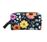 Beautiful Colourful Flowers Large Capacity Travel Toiletry Bag for Organizing Toiletries and Small Items Suitable for Travel Daily and Gym