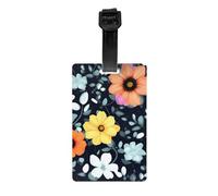 Beautiful Colourful Flowers Luggage Tags, Stylish, Waterproof and Durable Luggage Identifiers, Ensure Your Travel is Safe and Orderly.