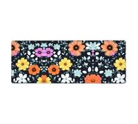 Beautiful Colourful Flowers Patterned Edged Mouse pad Suitable for use in Offices Libraries and Homes (30 cm Ã- 80 cm)