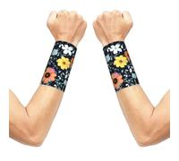 Beautiful colourful flowers Wrist sleeve.Elastic Athletic Sleeve Pair,