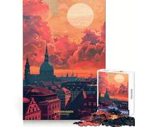Beautiful Copenhagen Scene 1000 Pieces Jigsaws Adults Puzzles Mind Recall Gentle Pastime Firm Interlock Birthday Gift (50x75cm)
