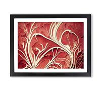 Beautiful Coral Reef Art Vol.1 Abstract Framed Print | A4 Black Framed Wall Art | Ready to Hang | Abstract Fantasy Picture | Living Room Bedroom Lounge Office