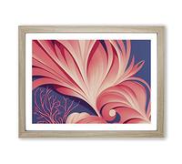 Beautiful Coral Reef Art Vol.2 Abstract Framed Print | A4 Oak Framed Wall Art | Ready to Hang | Abstract Fantasy Picture | Living Room Bedroom Lounge Office