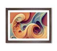 Beautiful Coral Reef Art Vol.3 Abstract Framed Print | A3 Walnut Framed Wall Art | Ready to Hang | Abstract Fantasy Picture | Living Room Bedroom Lounge Office