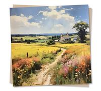 Beautiful Countryside Greetings Card - Special Blank Card For Family and Friends - Design Lovers - Heartfelt Greetings Wish for Women, Men - Made in UK