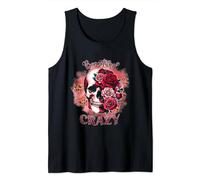 Beautiful Crazy Floral Skull - Bohemian Style Tank Top