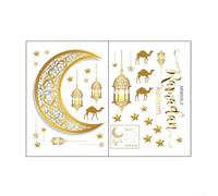 Beautiful Crescent Star Glass Decals, Add a Touch of Elegance to Your Space (4)