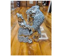 Beautiful Crushed Jewel Diamond Beauty And The Beast Silver Ornament