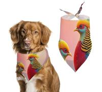 Beautiful Cuckoo Bird Dog Bandanas for Feeding Grooming, Triangle Pet Bibs Washable Pets Scarf for Cats & Dogs