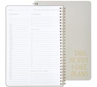 Beautiful Daily Planner And Notebook With Hourly Schedule - Aesthetic Spiral To do List Notepad to Easily Organize Your Work Tasks And Appointments - The Perfect Office Supplies For Women