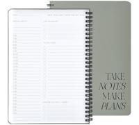 Beautiful Daily Planner And Notebook With Hourly Schedule - Aesthetic Spiral To do List Notepad to Easily Organize Your Work Tasks And Appointments - The Perfect Office Supplies For Women