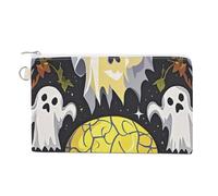 Beautiful Daisies Coin Purse Canvas Wallet Cute Change Purse Small Storage Bag with Zipper, Yellow Skull, One Size, Flowers and Animals