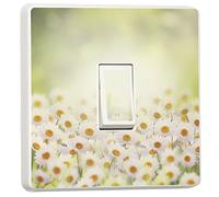Beautiful Daisies Design Single Light Switch Cover Skin Sticker