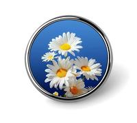 Beautiful Daisy Round Badge Personalized Metal Lapel Pin Badges Fit Clothing Bags Hat Humorous Printed Brooch Badge Party Decorations Accessories for Men Women