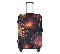 Beautiful Decorative Luggage Cover with Hidden Zipper, Anti-Scratch, Dust-proof, Fireworks Pattern, white, S