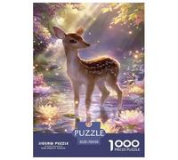 Beautiful Deer Jigsaw Puzzles Puzzle for Adults Kids. 1000 Pieces Great Gifts Challenge Toy Educational Games Home Decoration for Educational Games Gifts 70x50cm/1000pcs