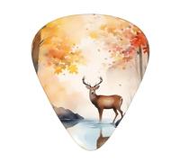 beautiful deer Wear-resistant guitar picks for guitar, bass, electric guitar, ukulele, thin, medium, heavy, 12-piece guitar picks