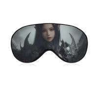 Beautiful Demon Woman Soft Sleep Eye Mask Effective Light Blocking Blindfold Night Masks for Sleeping Travel
