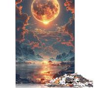Beautiful Desert Dunes at Twilight Puzzle 100% Recycled Cardboard Premium Cardboard Jigsaw Puzzle for Adult Children 1000pcs (75x50cm)