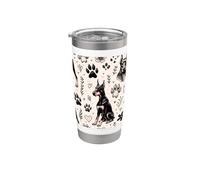 Beautiful Dogs Floral Pattern Doberman Pinscher Stainless Steel Insulated Tumbler