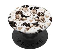 Beautiful Dogs Pattern English Springer Spaniel Dog PopSockets Adhesive PopGrip