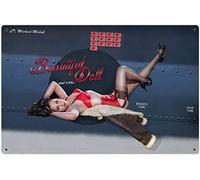 Beautiful Doll Nose Art Pin-Up Metal Sign 8X6 Inches Car Wall Signs