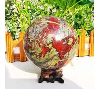 Beautiful Dragon Blood Stone Quartz Sphere Crystal Ball Ornaments (Size : 1300-1400g)
