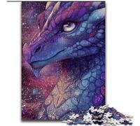 Beautiful Dragon with Sparkling Galaxy 1000 Pieces Jigsaw Puzzle for Adults& Teens, Interesting Stress Reduction Parent-child Interaction (50x75cm)