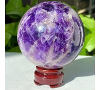 Beautiful Dream Amethyst Ball Crystal Crafts Souvenirs Room Sphere Decor Stone GlobePolished Ornaments (Size : 1100-1200g)