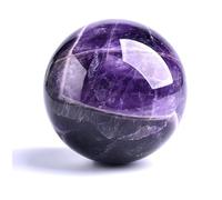 Beautiful Dream Amethyst Crystal Balls Gemstone Ball FengShui Sphere Gift Decor Divination Yoga Witchcraft,80mm/3.14in