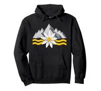 Beautiful Edelweiss Flowers on Rocky Mountains Nature Pullover Hoodie