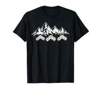 Beautiful Edelweiss Flowers on Rocky Mountains Nature T-Shirt