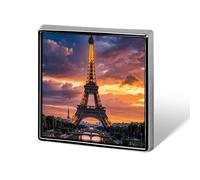 Beautiful Eiffel Tower Paris Lapel Pin Fashion Brooch Pin Cute Button Badges Square Button Pins Enamel Pins Metal Pinback for Hat Shirt Clothing Bags Decoration