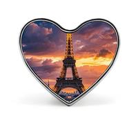 Beautiful Eiffel Tower Paris Lapel Pins Cute Heart Badge Brooches Unisex Metal Enamel Pin for Clothing, Hats, Bags & Backpacks