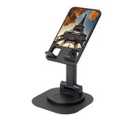 Beautiful Eiffel Tower Paris Print Adjustable Foldable Phone Stand,360 Rotating Cell Phone Holder For Desk,Travel Essentials