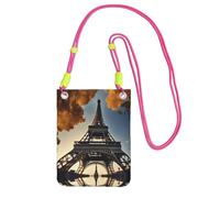 Beautiful Eiffel Tower Paris Print Crossbody Bag For Women, Mini Phone Purses, Cute Phone Wallet, For Hiking Travel Gift