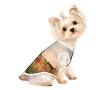Beautiful Eiffel Tower Paris Print Dog Shirt Summer Pet T-Shirts Stretchy Cats Dogs Tee Shirt Sleeveless Tank Top Dog Vest