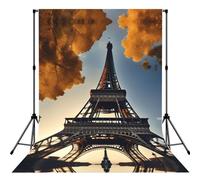 Beautiful Eiffel Tower Paris Print Photo Studio Background 5x7ft Soft Photo Backdrop Curtain For Studio Content Creator Equipment