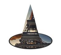 Beautiful Eiffel Tower Paris Print Teens Adults Halloween Witch Hat Unisex Cap For Wide Brim Carnivals Party Accessory