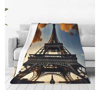 Beautiful Eiffel Tower Paris Print Throw Blanket Fall Sofa Blanket Soft Warm Flannel Blankets Bedroom Decor Bed Couch Chair