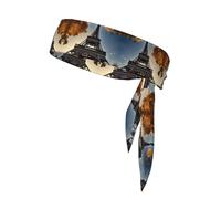Beautiful Eiffel Tower Paris Sports Head Tie Beach Summer Tropical Tie Sweatband Headband Men Women Elastic Moisture for Running