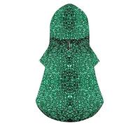 Beautiful Emerald Green Glitter Sparkles Dog Hoodie Luxury Dog Clothes Winter Dog Jacket Pet Clothes Hoodie French Bulldog Teddy Pug Puppy Clothes 2XL