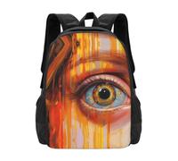 Beautiful eyes Backpack Unisex 15.6 Inch Laptop Black Oxford Daypack | This Unisex 600d Oxford Daypack Is Water Resistant, Fits 15.6 Inch Laptops, Perfect For Work, Gym And Holiday Gifting.