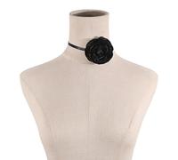 Beautiful Fabric Flower Collar Necklace Stylish Choker Chain Adjustable Neckpiece For Fashion Forward Individuals Adjustable Length Necklace