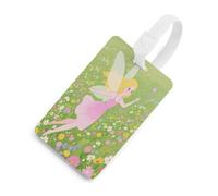 Beautiful Fairy Luggage Tag for Suitcases Personalized Baggage Tag with Information Card Durable Bag Tags Retro Travel Stamp Luggage Tags for Women Men Travel Bag Label, White-style, One Size