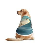 Beautiful Fairy Tale Rendering Dog Shirt Vest Dog Clothes- Breathable Cooling for Big Dogs, Sun Protection Comfort Wear for Golden Retriever, Husky, Alaska Outdoor Activities XX-Large