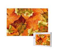 Beautiful Fall Leaves,1000 Pieces Wooden Jigsaw Family Game Jigsaw Puzzles for Adults Teens Home Decor