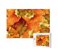 Beautiful Fall Leaves,300 Pieces Wooden Jigsaw Family Game Jigsaw Puzzles for Adults Teens Home Decor